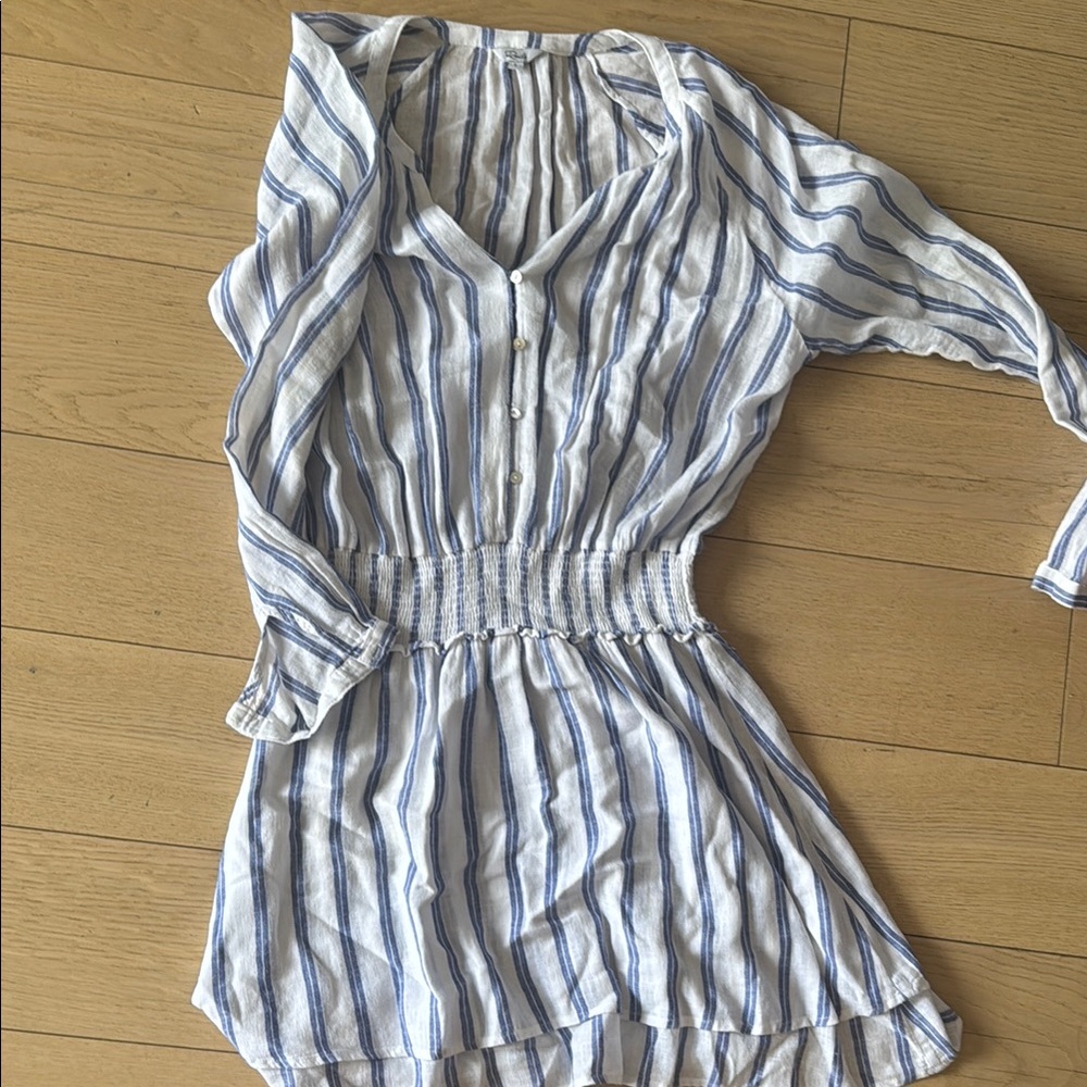 Striped Blue and White Tunic Dress